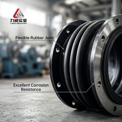 ข้อต่อยางยืดหยุ่นทรงกลมเดี่ยวแบบมีหน้าแปลน (ขนาดแตกต่างกันไปตามรุ่น) เหมาะสำหรับระบบท่อและอุปกรณ์