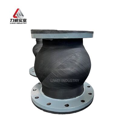 อุปกรณ์ติดตั้งง่าย Single Sphere Flexible Rubber Joint Bolted Type ระยะอุณหภูมิ ลบ 15 เซลเซียส ถึง 80 เซลเซียส ทนทานสําหรับระบบเครื่องกล