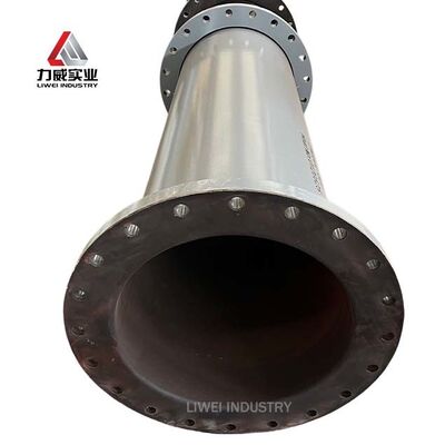 High Temperature Pressure Resistant Rubber Lined Steel Pipe EPDM Natural Lining Flanged Connection