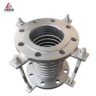 DN200 PN16 Flanged Metal Ripple Compensator Ansi B16.5 การออกแบบไม้ขีดจํากัด Hydrostatic ทดสอบสําหรับท่อเหล็ก